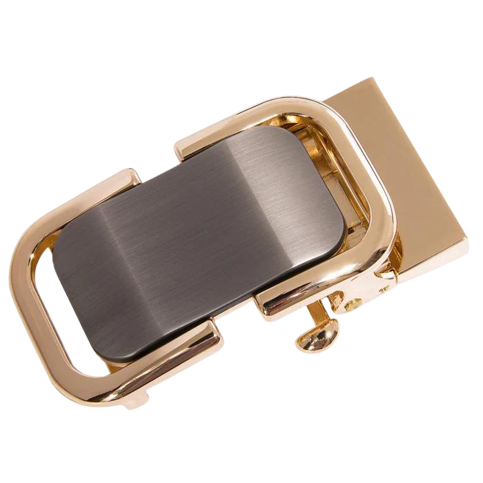 Chaudhary Men's Belt 110cm-130cm Golden Metal Buckle White Leather Belt